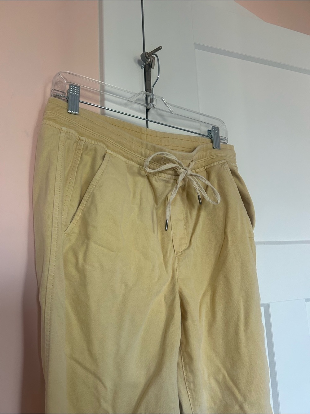 Women’s Drawstring Jogger Pants - butter yellow - Picture 3 of 7
